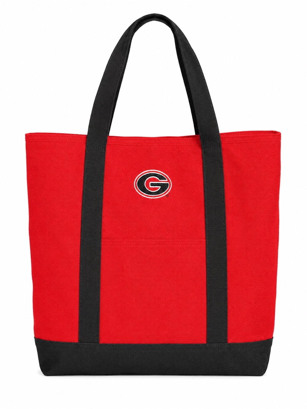 Georgia Bulldogs Red Canvas Tote Bag Embroidered Logo NCAA Game Day